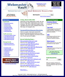 WebmasterVault in 2000, the beginning.